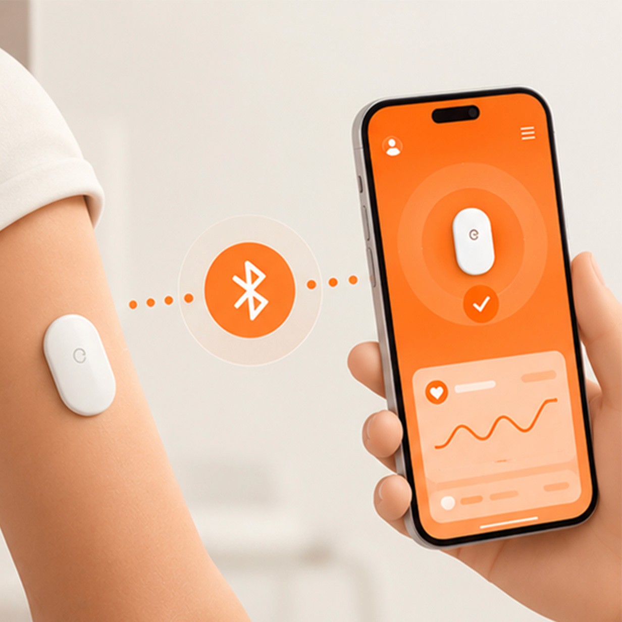 Pareado ao Pulse App via Bluetooth: sem fios ou configurações complexas